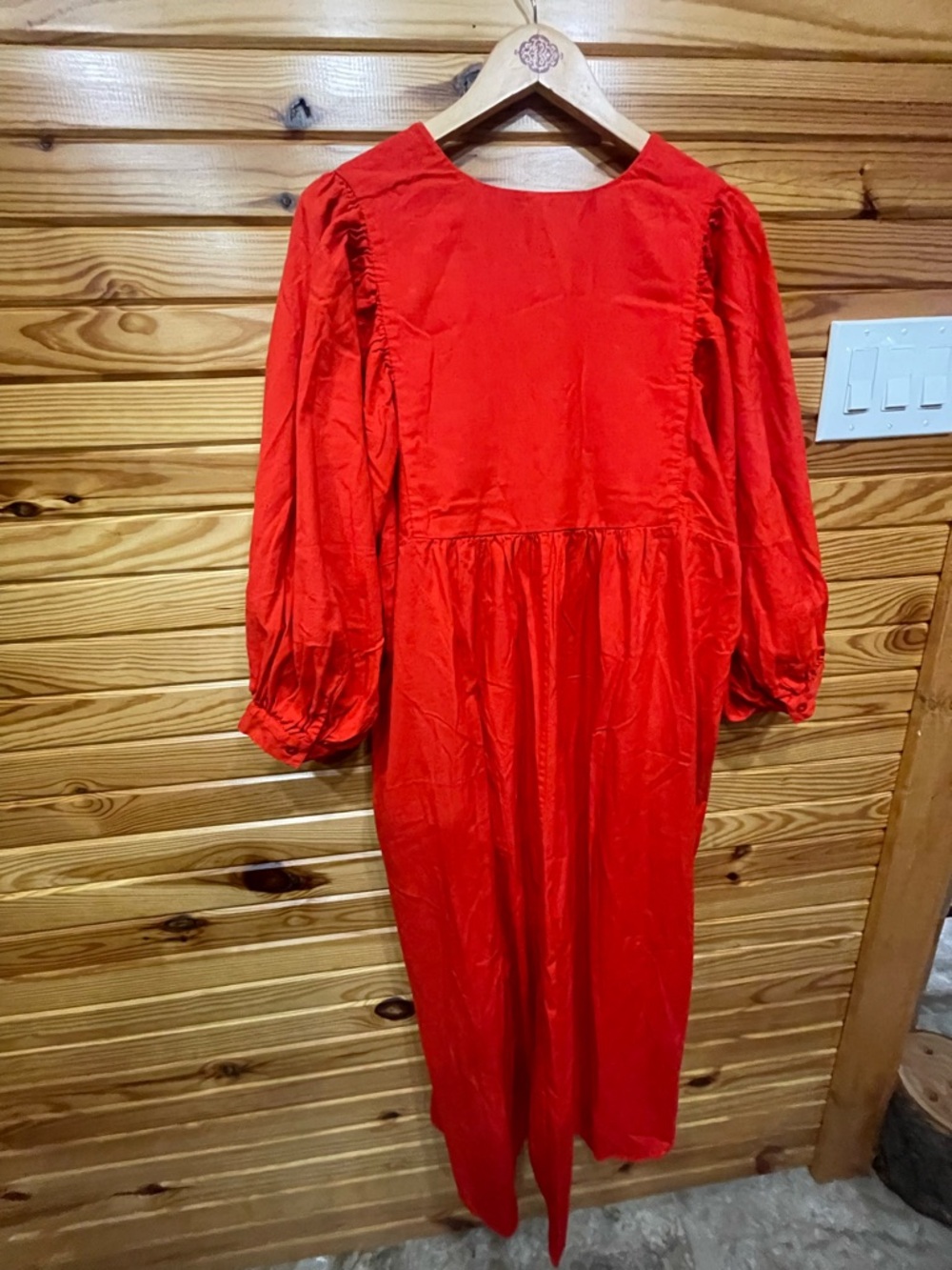RHODE Bold Red V-Neck Dress - Picture 2 of 3